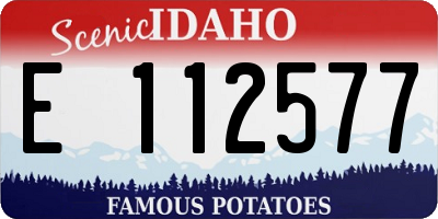 ID license plate E112577