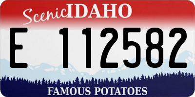 ID license plate E112582