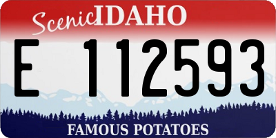 ID license plate E112593