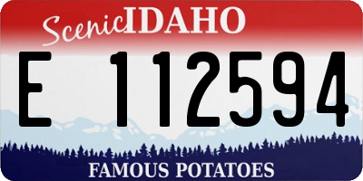 ID license plate E112594