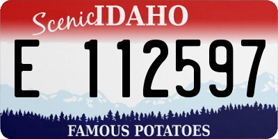 ID license plate E112597