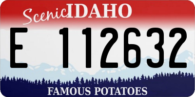 ID license plate E112632