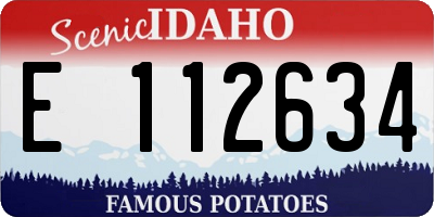 ID license plate E112634