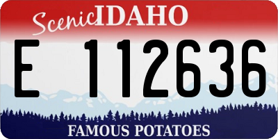 ID license plate E112636