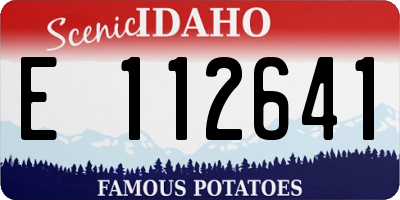 ID license plate E112641