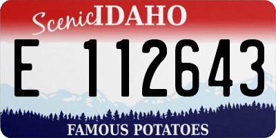 ID license plate E112643