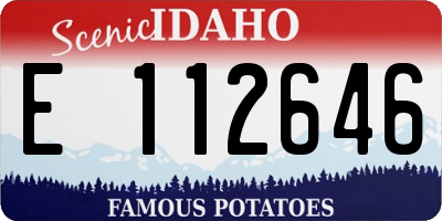 ID license plate E112646
