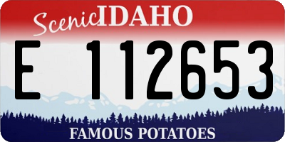 ID license plate E112653