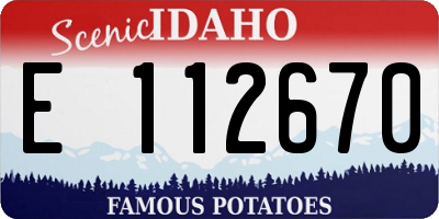 ID license plate E112670