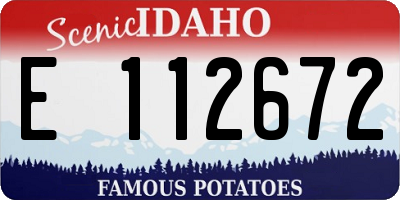 ID license plate E112672