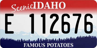ID license plate E112676