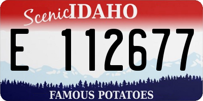 ID license plate E112677