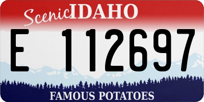 ID license plate E112697