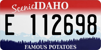 ID license plate E112698