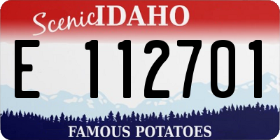 ID license plate E112701