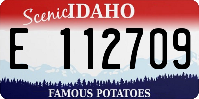 ID license plate E112709