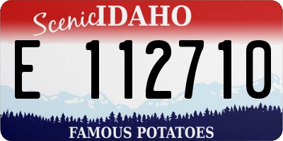 ID license plate E112710