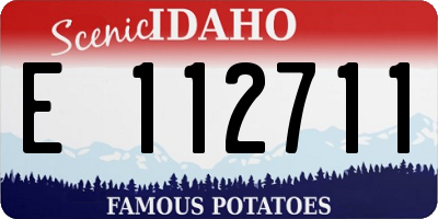 ID license plate E112711