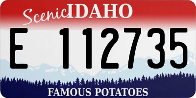ID license plate E112735