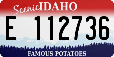 ID license plate E112736
