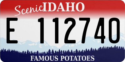 ID license plate E112740