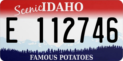ID license plate E112746