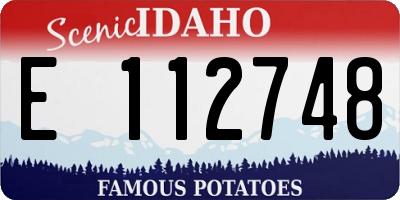 ID license plate E112748