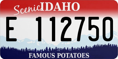 ID license plate E112750
