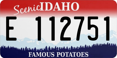 ID license plate E112751