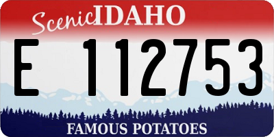 ID license plate E112753