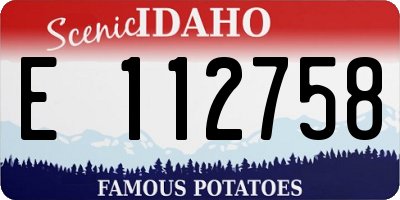 ID license plate E112758