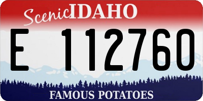 ID license plate E112760