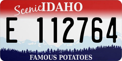 ID license plate E112764