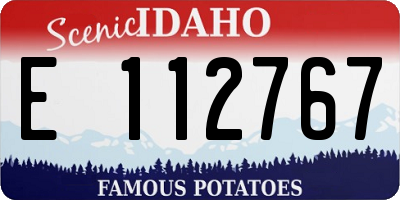 ID license plate E112767