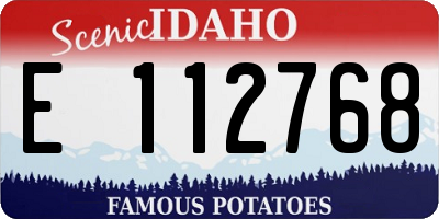 ID license plate E112768