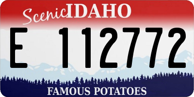 ID license plate E112772