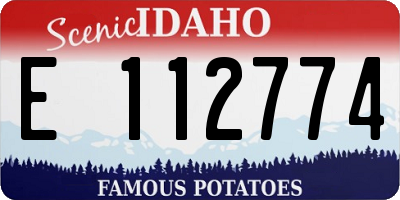 ID license plate E112774
