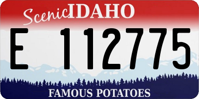 ID license plate E112775