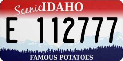 ID license plate E112777