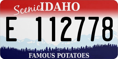 ID license plate E112778