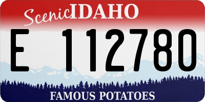 ID license plate E112780