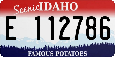 ID license plate E112786