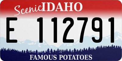 ID license plate E112791