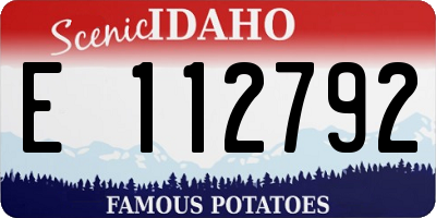 ID license plate E112792