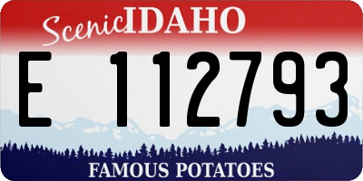 ID license plate E112793
