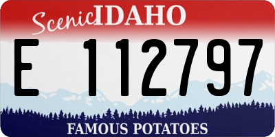 ID license plate E112797