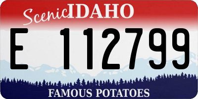 ID license plate E112799