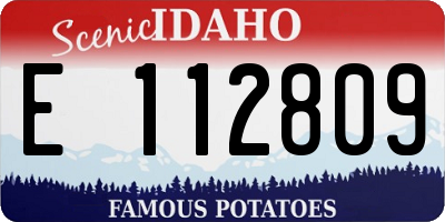 ID license plate E112809