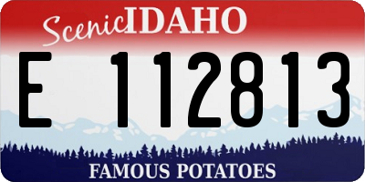 ID license plate E112813