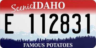 ID license plate E112831